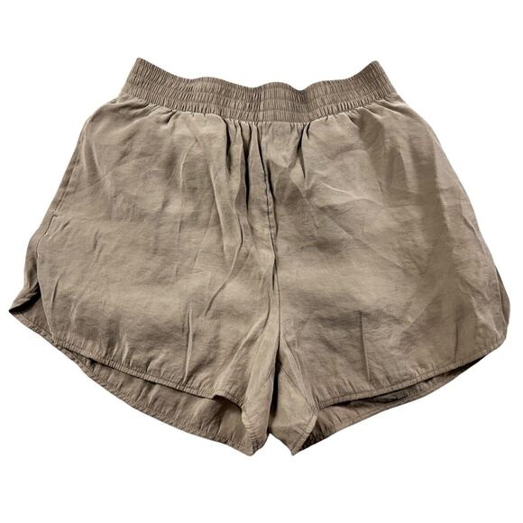 Women's H&M Pull-On Shorts Sz Small High-Waist Dark Beige Elastic Waist - Picture 3 of 6